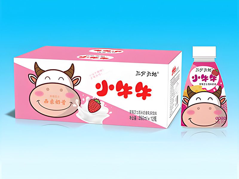 小牛牛草莓芝士西米奶昔乳味饮料