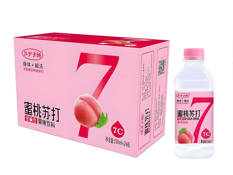 三分天地蜜桃苏打果味水350mlx24瓶